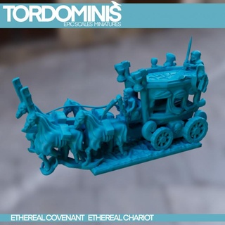 ethereal covenant necromancer chariot tordo miniatures Tabletop Characters & Creatures Fantasy Universe Vehicles Machines ghost miniature 10mm warmaster grimreaper tordominis haunts 3d print model - Mito3D