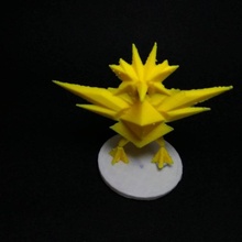 zapdos fan art pokemon low poly pokemongo teaminstinct l'instinct zappe 3d print model - Mito3D