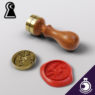 wax seal - flying serpent props&beyond Props & Cosplay accessory card dragons dungeons gaming gift item master prop roleplay rpg toy warhammer magic stamp cosplay props supportless tabletop puzzles real beyond size d&d dnd dm 5e stat representation gm gamemaster wondrous in-game 3d print model - Mito3D