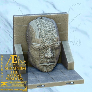 aesera22 séraphins solo astral sagesse éther studios table 3D imprimable terrain fantaisie ordinateur visage aetherstudios Aix Chapelle 3d print model - Mito3D