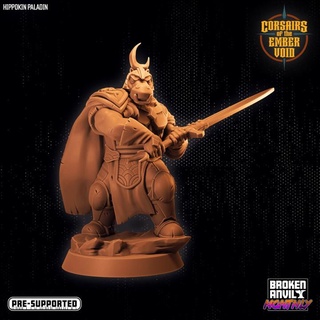 corsairs ember void - hippokin paladin broken anvil miniatures Tabletop Characters & Creatures Fantasy Universe space sword tabletop dnd tabletopgames spelljammer giff ttrpg dnd5e 3d print model - Mito3D