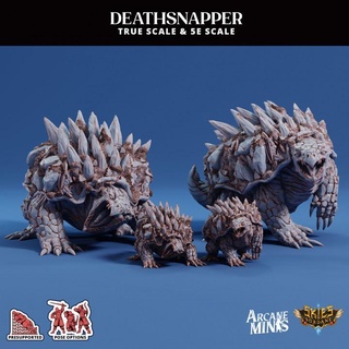 deathsnapper arcane minis dragon dragons dungeons monster roleplay rpg scale turtle magic steampunk monsters tortoise dungeon d&d 28mm dnd 35mm 32mm 5e swamp snapper eberron presupported pre-supported arcanapunk magipunk magitech sordane supported skies swampy deathsnappers death-snapper 3d print model - Mito3D