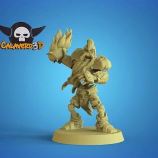 starplayer vecchio non morti calaverd3d tavolo personaggi creature fantasia universo scheletro bloodbowl skrull calcio stella giocatore 3d print model - Mito3D