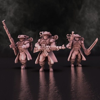 scouts - fabricarii star pharaoh foundry Tabletop Characters & Creatures Sci-Fi Universe baroque infantry cyborg rangers 3d print model - Mito3D