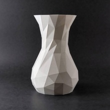 semplice vaso sfaccettato giardino fiori pot poli 3d print model - Mito3D