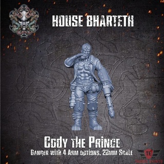 house bharteth - cody prince tagged events Tabletop Characters & Creatures Sci-Fi Universe 40k warhammer necromunda underhive ganger 3d print model - Mito3D