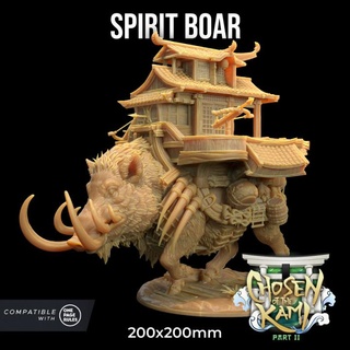 géant esprit sanglier loge yokai dragon trappeurs table personnages créatures fantaisie univers Véhicules Machines animal Totoro compagnon Miyazaki Château studio Ghibli samouraï dnd gargantuesque enlevée enchantement perceuse 3d print model - Mito3D