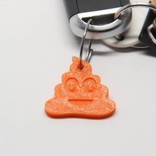 cacca emoji portachiavi moda accessori keychain 3d print model - Mito3D