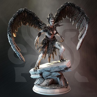 harpy queen - kiziri dm stash creature fantasy monster queen enemy harpy abomination dnd 5e monstrosity  3d print model - Mito3D