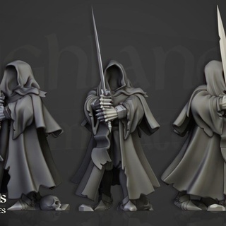 spectral commander - highlands miniatures Tabletop Characters & Creatures Fantasy Universe ghost skeleton undead vampire dead wraith wargame skeletons wraiths spectres transilvanya 3d print model - Mito3D