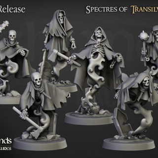 crypt ghosts - highlands miniatures highlands miniatures  Tabletop Tabletop Characters & Creatures Fantasy Universe Tabletop Tabletop Characters & Creatures ghost tomb undead vampire death dead wraith phantom ghosts crypt spectre wraiths highlands spectres transilvanya  3d print model - Mito3D