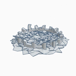 ruiné petit désert Accueil maison dwr004 jeu guerre forger table 3D imprimable terrain Sci 40k épique 6mm Battletech adeptus titanicus 3d print model - Mito3D