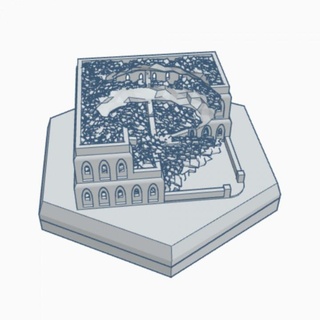 ruiniert Wüste Gebäude 2 verhexen Karte Rahmen hmsdwr002 Kriegsspiel Schmiede Tischplatte 3D druckbar Terrain Sci Fi Battletech 3d print model - Mito3D