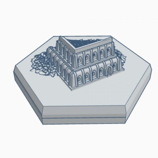 ruiné moyen désert Accueil maison hexadécimal carte échelle hmsdwr005 jeu guerre forger table 3D imprimable terrain Sci Battletech 3d print model - Mito3D