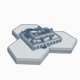 arruinado santuario maleficio mapa escala hmsdwr007 juego guerra fragua mesa 3D imprimible terreno Sci Fi battletech 3d print model - Mito3D
