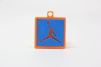 jumpman silhouette portachiavi moda accessori palla keychain basket sport knicks giordania 3d print model - Mito3D