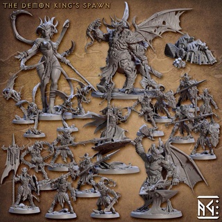 demon king's spawn complete set - 39 artisan guild Tabletop Characters & Creatures Fantasy Universe diablo dragons fantasy game gaming mini rpg miniature tabletop daemon dungeon tiefling imp baal ttrpg lilith mephisto guilds 3d print model - Mito3D