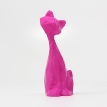 poly penchée chat jouets jeux cat facettes low design concours 3d print model - Mito3D