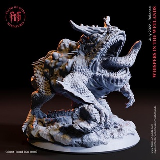 giant toad flesh gods beast creature monster rpg frog dnd swamp slaad paddock fleshofgods 3d print model - Mito3D