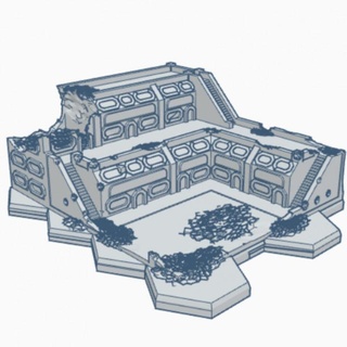 harap alışveriş merkez altıgen temel sfrhb049 savaş oyunu dövme masaüstü 3D yazdırılabilir arazi Sci Fi fayans 6mm Battletech 3d print model - Mito3D