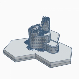 ruiniert erhebt Wohnung verhexen Karte Rahmen hmssfr048 Kriegsspiel Schmiede Tischplatte 3D druckbar Terrain Sci Fi Battletech 3d print model - Mito3D