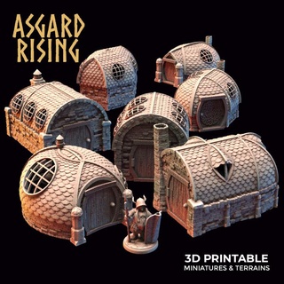 dwarven industrial architecture terrain pre-supported asgard rising miniatures 3d printable stl buildings cover fantasy hobby rpg props miniature objective resin obstacle dwarf diorama dnd tabletopgames dwarves terrains rpggames asgardrising fantasygames asgardrisingasgard 3d print model - Mito3D