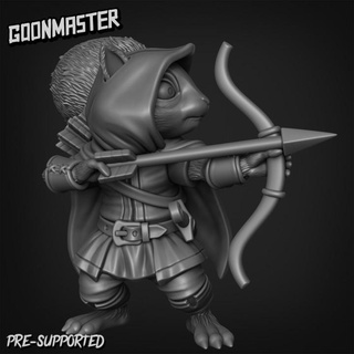 squirrel archer 2 goon master Tabletop Characters & Creatures Fantasy Universe animal creature cute medieval wargaming miniature tabletop root dnd anthropomorphic critter townsfolk humblewood redwall 3d print model - Mito3D