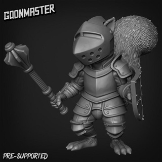 squirrel knight 2 goon master Tabletop Characters & Creatures Fantasy Universe animal creature cute medieval wargaming miniature tabletop root dnd anthropomorphic critter townsfolk humblewood redwall 3d print model - Mito3D
