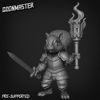squirrel knight 4 goon master Tabletop Characters & Creatures Fantasy Universe animal creature cute medieval wargaming miniature tabletop root dnd anthropomorphic critter townsfolk humblewood redwall 3d print model - Mito3D