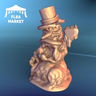 pupazzo neve imitare Pulce mercato tavolo personaggi creature fantasia universo Natale d gelido 3d print model - Mito3D