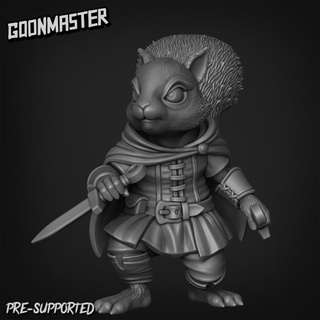 squirrel rogue 1 goon master Tabletop Characters & Creatures Fantasy Universe animal creature cute medieval wargaming miniature tabletop root dnd anthropomorphic critter townsfolk humblewood redwall 3d print model - Mito3D