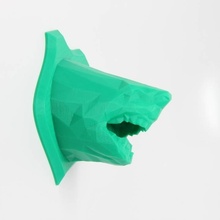 poly shark wall trophy toys & games faceted shark-week shark-head wall-trophy 3d print model - Mito3D