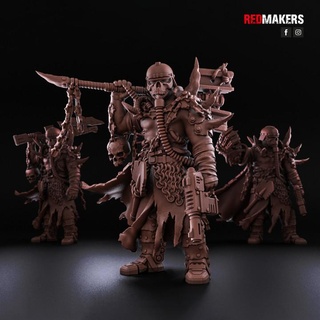 renegade death division - commander heretics redmakers Tabletop Characters & Creatures Sci-Fi Universe 40k fantasy guard sci-fi warhammer chaos 28mm dnd wh40k cultist 40000 khorne heretic krieg traitor korps dkok renegades 3d print model - Mito3D