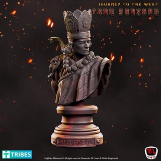 tang sanzang journey west bust pre-supported mojibake collectibles Tabletop Characters & Creatures Fantasy Universe Fan Art Busts china monk priest asian wukong presupported litarature 3d print model - Mito3D