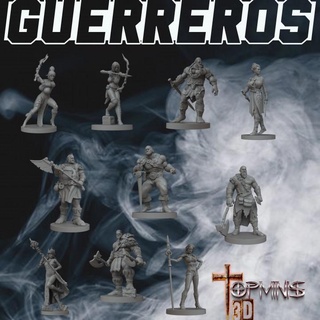 Savaşçılar savaşçılar para Juegos rulo Ignacio Berbel Garcia masaüstü karakterler yaratıklar fantezi Evren gerero orkoslar yıllar içinde savaşçı Ogros devler iblisler 3d print model - Mito3D