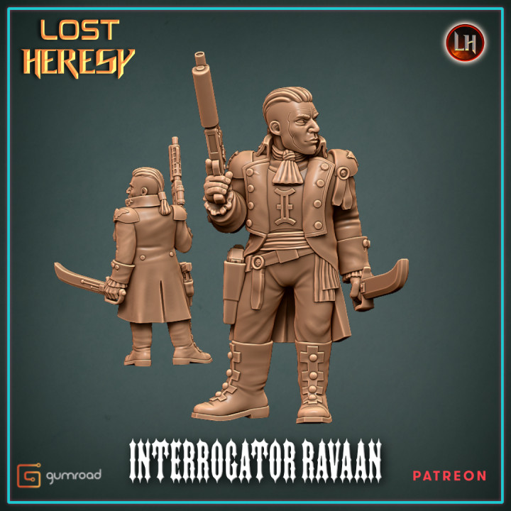 interrogator ravaan lost heresy miniatures Tabletop Characters & Creatures Fantasy Universe 40k science star warhammer imperial wars trek 28mm inquisitor wh40k stargrave sci fi inquisition 3D print model - Mito3D