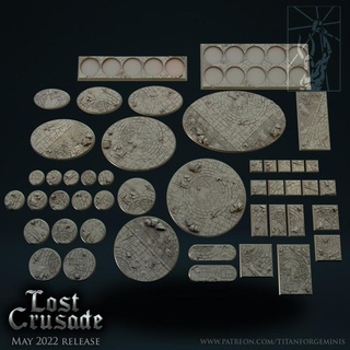 lost crusade bases titan forge miniatures Tabletop accessories battle fantasy rpg terrain unit warhammer age wargame sigmar stormcast eterals 3d print model - Mito3D