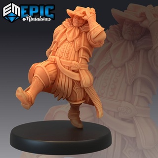 noble human walking brave fighter kings guard ruthless rogue epic-miniatures fantasy medieval monster rpg warhammer sla enemy tabletop dungeon dnd pathfinder npc pre-supported supported pre 3d print model - Mito3D