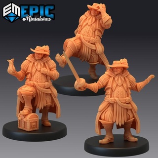 noble human set brave fighter kings guard ruthless rogue epic-miniatures fantasy medieval monster rpg warhammer sla enemy tabletop dungeon dnd pathfinder npc pre-supported supported pre 3d print model - Mito3D