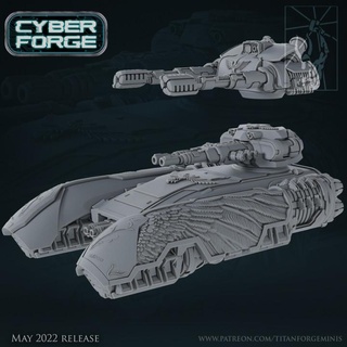 cyber forge red vs blue angelus brutus grav tank titan miniatures 40k marines warhammer adeptus custodes 3d print model - Mito3D