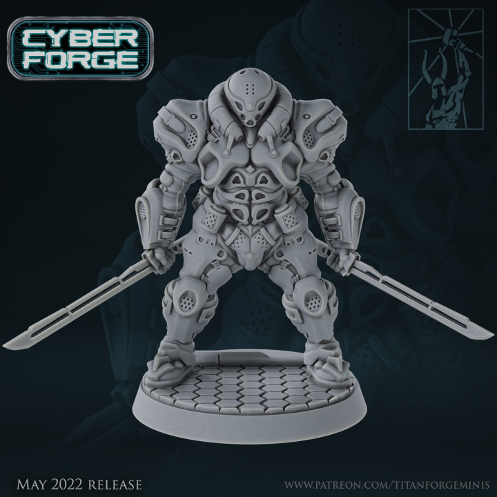 cyber forge red vs blue arbiter titan miniatures 40k marines soldier space warhammer halo judge reach ops ultra 3D print model - Mito3D