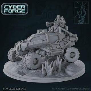 cyber forge red vs blue wardog diorama titan forge miniatures 40k marines master miniatures red warhammer halo hammer blue reach diorama vs forge jeep titan wardog cyber adeptus vechicle imperium  3d print model - Mito3D