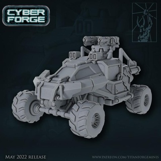 cyber forger rouge bleu chien guerre jeep Titan miniatures voiture 40k vite marteau Halo atteindre combat véhicule Dakka RVB 3d print model - Mito3D