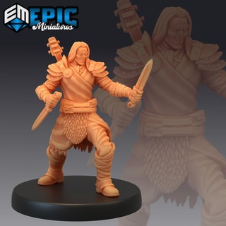 mercenary dagger brave fighter ruthless rogue male thief epic-miniatures fantasy fighter medieval monster rpg warhammer sla male enemy dagger tabletop dungeon rogue dnd thief pathfinder mercenary npc brave pre-supported supported pre ruthless  3d print model - Mito3D