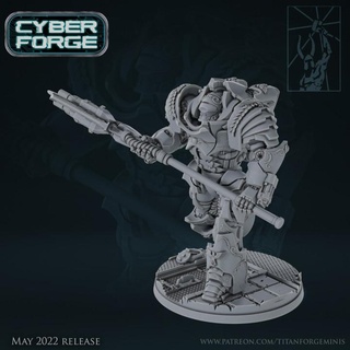 cyber forge red vs blue milo fidelis dreadnought titan miniatures 40k sci-fi warhammer wargame ultramarines adeptus custodes 3d print model - Mito3D