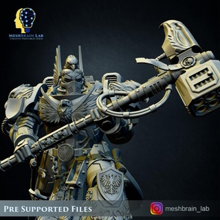 imperial marine master order heavens meshbrain lab Tabletop Characters & Creatures Sci-Fi Universe 40k space warhammer emperor scifi spacemarine tabletopgames chapter 3d print model - Mito3D