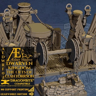aedwrf02 dwarven kingdom lifts clan torr son aether studios Tabletop 3D Printable Terrain Fantasy terrain dwarf dragonbite aetherstudios dwarvenkingdom 3d print model - Mito3D