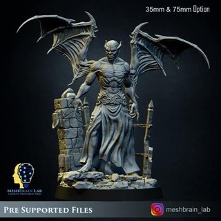 vampire lord meshbrain lab  Tabletop Tabletop Characters & Creatures Fantasy Universe Tabletop Tabletop Characters & Creatures fantasy undead vampire wargames lord counts  3d print model - Mito3D