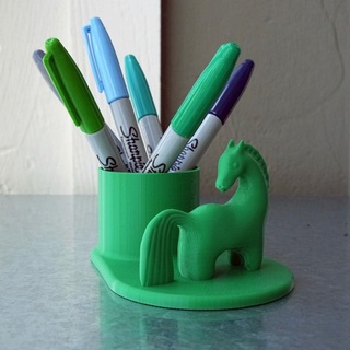 small horse pen holder philippe barreaud Home & Garden Office Pen Holders sharpie penholder sharpieholder 3d print model - Mito3D