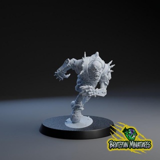 fantasy football ghoul runner 01 brutefun minatures Tabletop Characters & Creatures Fantasy Universe golem horror undead zombie boardgame 32mm necromancer shambling 3d print model - Mito3D
